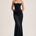 One Shoulder Pleated Bodysuit Dress