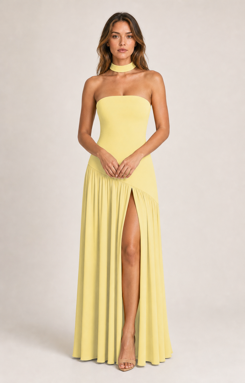 Elegant Strapless Backless Dress