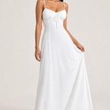 Elegant Tie-Waist A-Line Mid-Length Dress