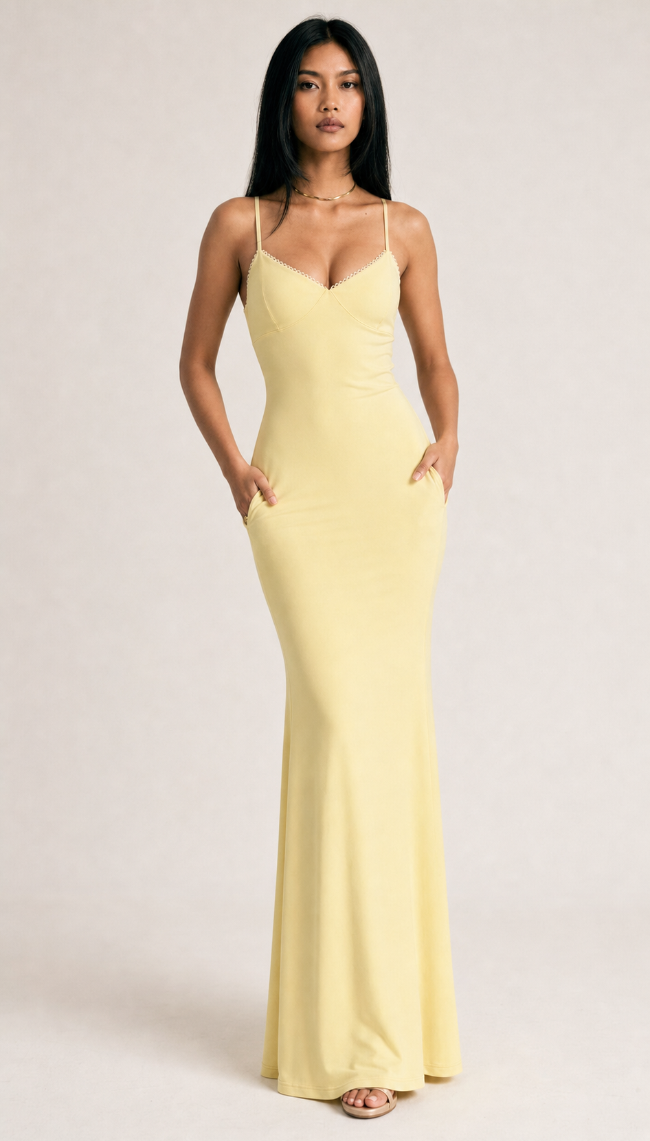 Sexy solid color dress for women