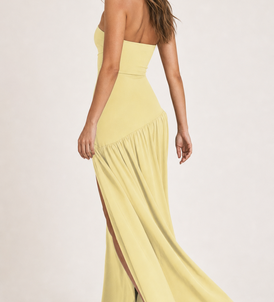 Elegant Strapless Backless Dress