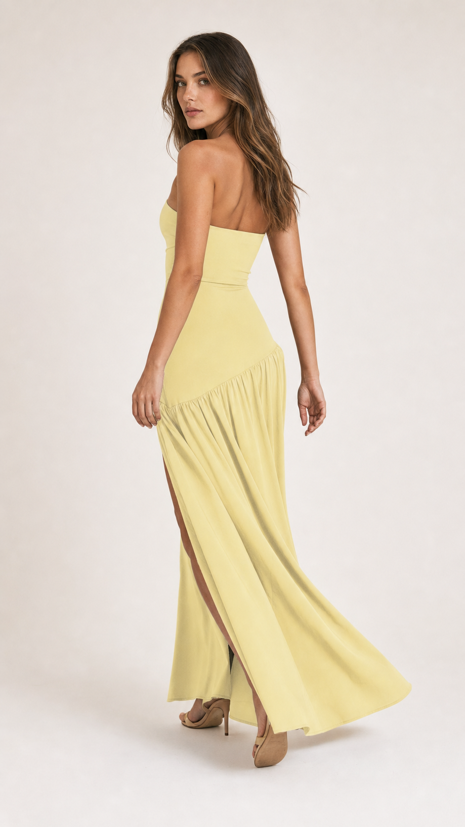 Elegant Strapless Backless Dress