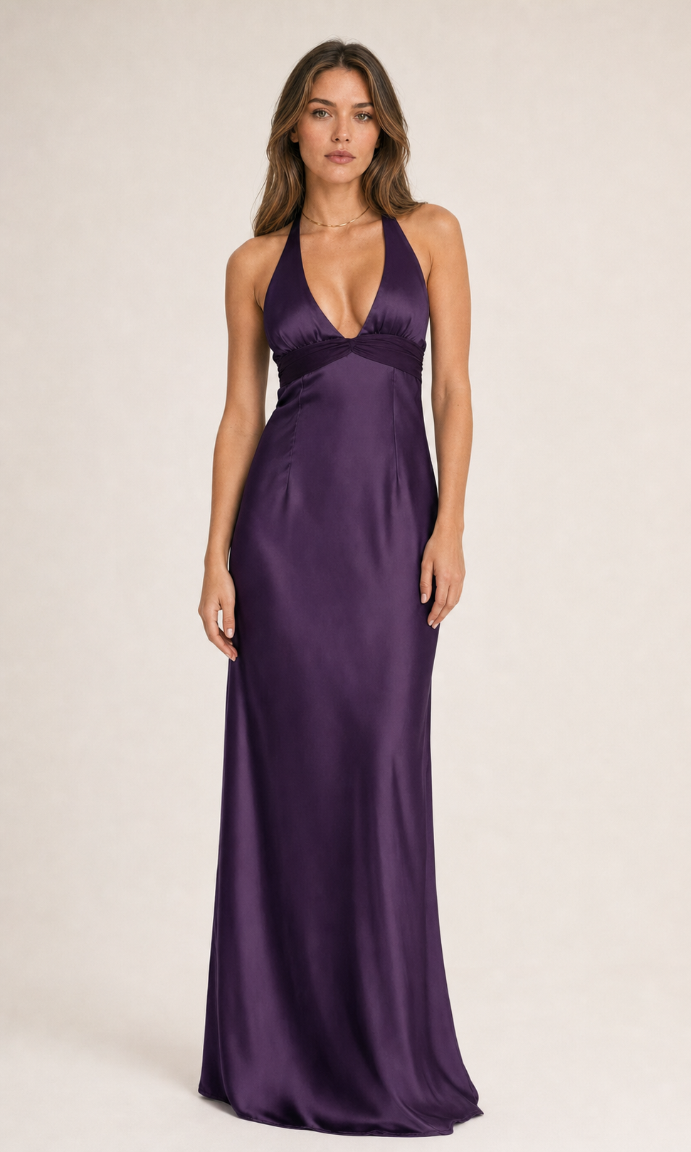 Slim Fit Deep V-Neck Dress