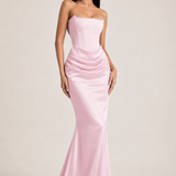 Sabine — Strapless Draped Maxi Dress