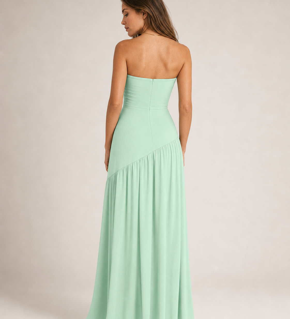 Elegant Strapless Backless Dress