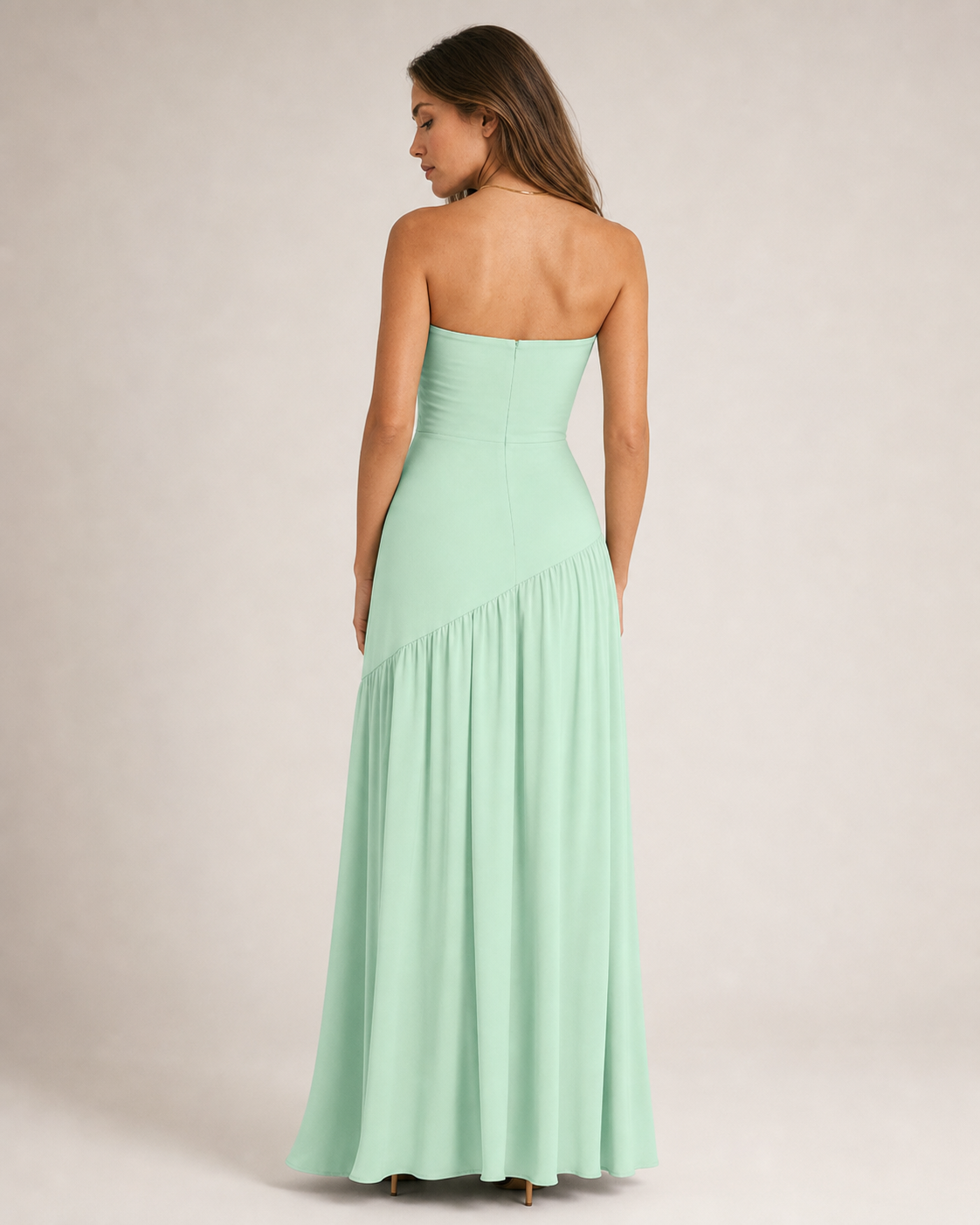 Elegant Strapless Backless Dress