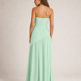 Elegant Strapless Backless Dress