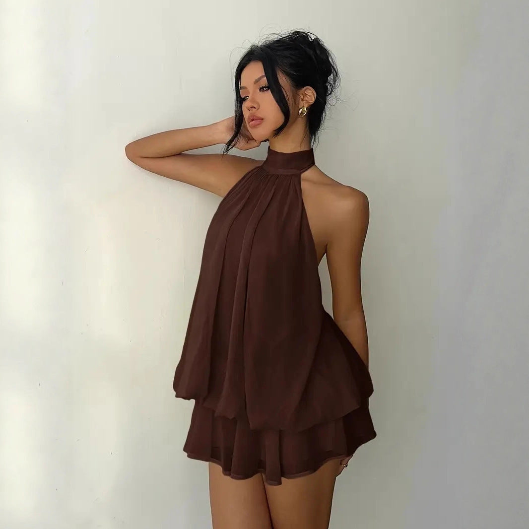 Versatile solid-color dress