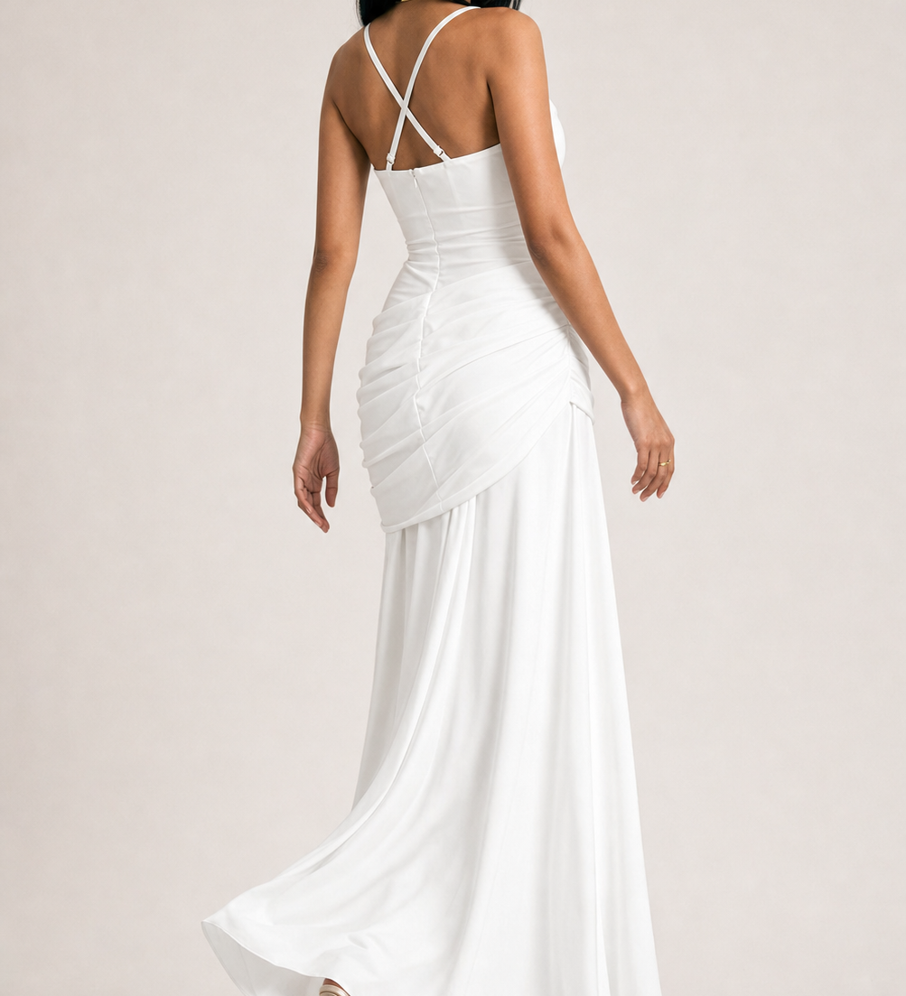 Soleil — Square-Neck Maxi Dress