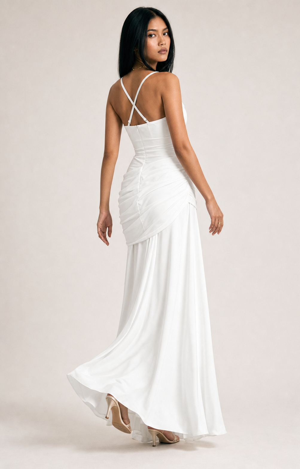 Soleil — Square-Neck Maxi Dress