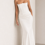 One Shoulder Pleated Bodysuit Dress