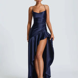 Spaghetti Strap Dress with Ruffles and Irregular Hem Dress