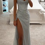 Elegant Off-Shoulder Long Evening Dress