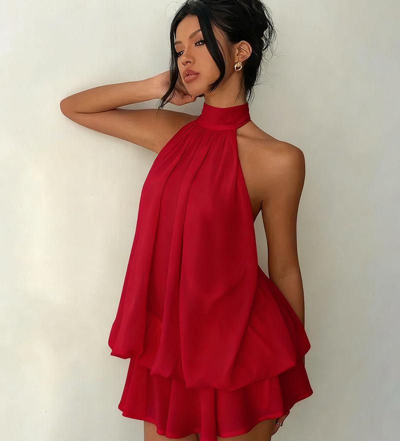 Versatile solid-color dress