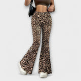 Berenice — Leopardí bootcut kalhoty