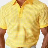 Jindřich — Pánské polo s károvaným vzorem