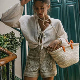 Camélia — Háčkované boho šortky