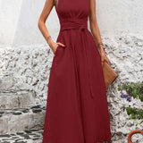 Elena — Elegantní midi šaty s projmutým pasem