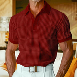 Jindřich — Pánské polo s károvaným vzorem