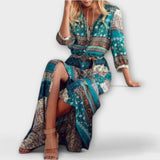 Karolína — Boho midi šaty