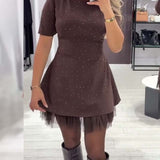 Lucie — Elegantní mini šaty s áčkovým střihem