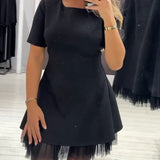 Lucie — Elegantní mini šaty s áčkovým střihem