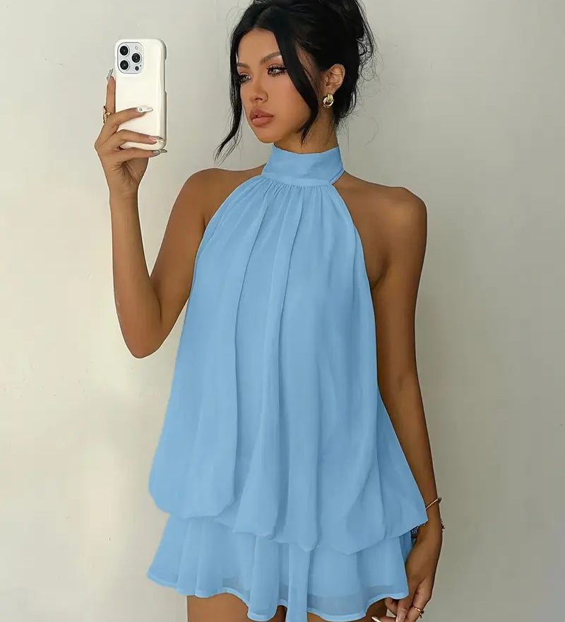 Versatile solid-color dress