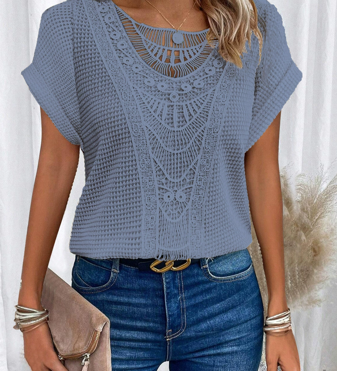 Clara — Háčkovaný boho top