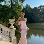 Sabine — Strapless Draped Maxi Dress