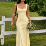 Soleil — Square-Neck Maxi Dress