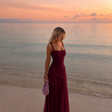 Soleil — Square-Neck Maxi Dress