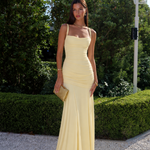 Soleil — Square-Neck Maxi Dress