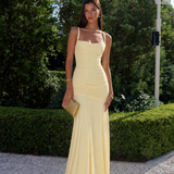 Soleil — Square-Neck Maxi Dress