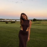 Solène — Cut-Out Mock-Neck Maxi Dress