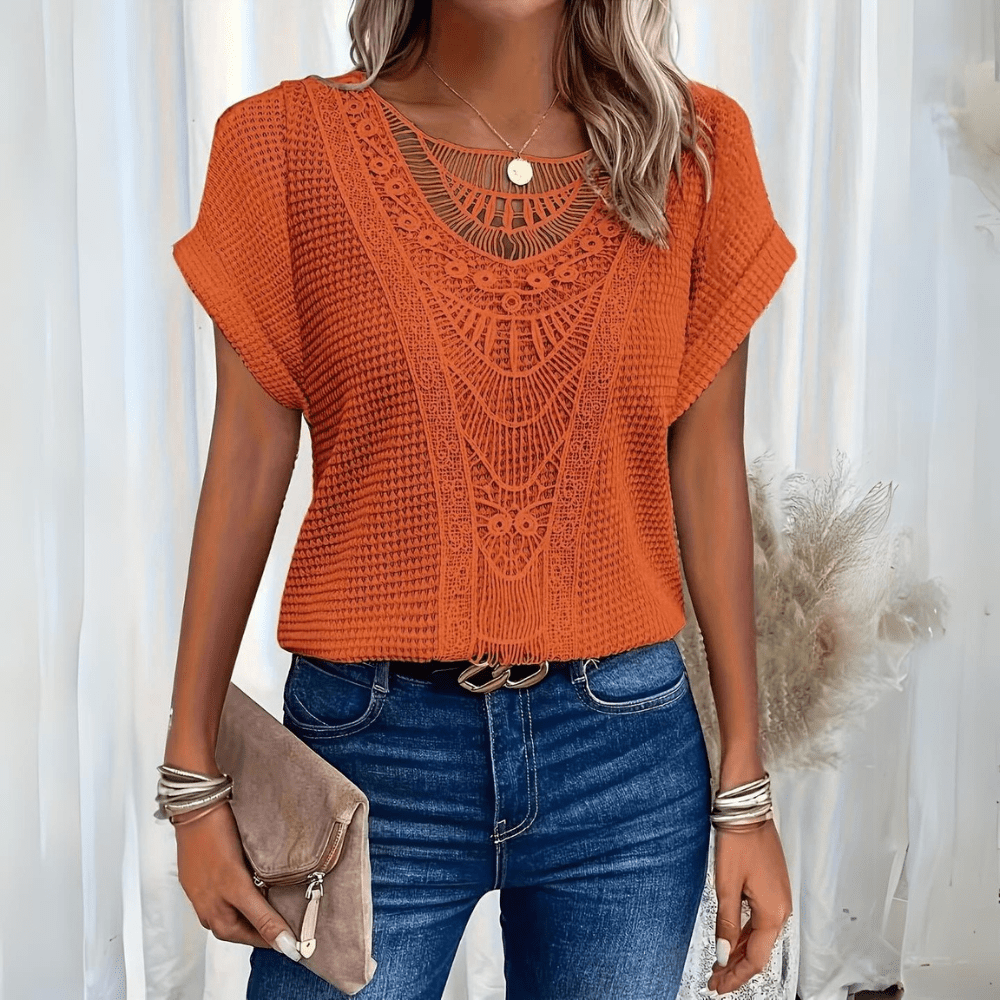 Clara — Háčkovaný boho top