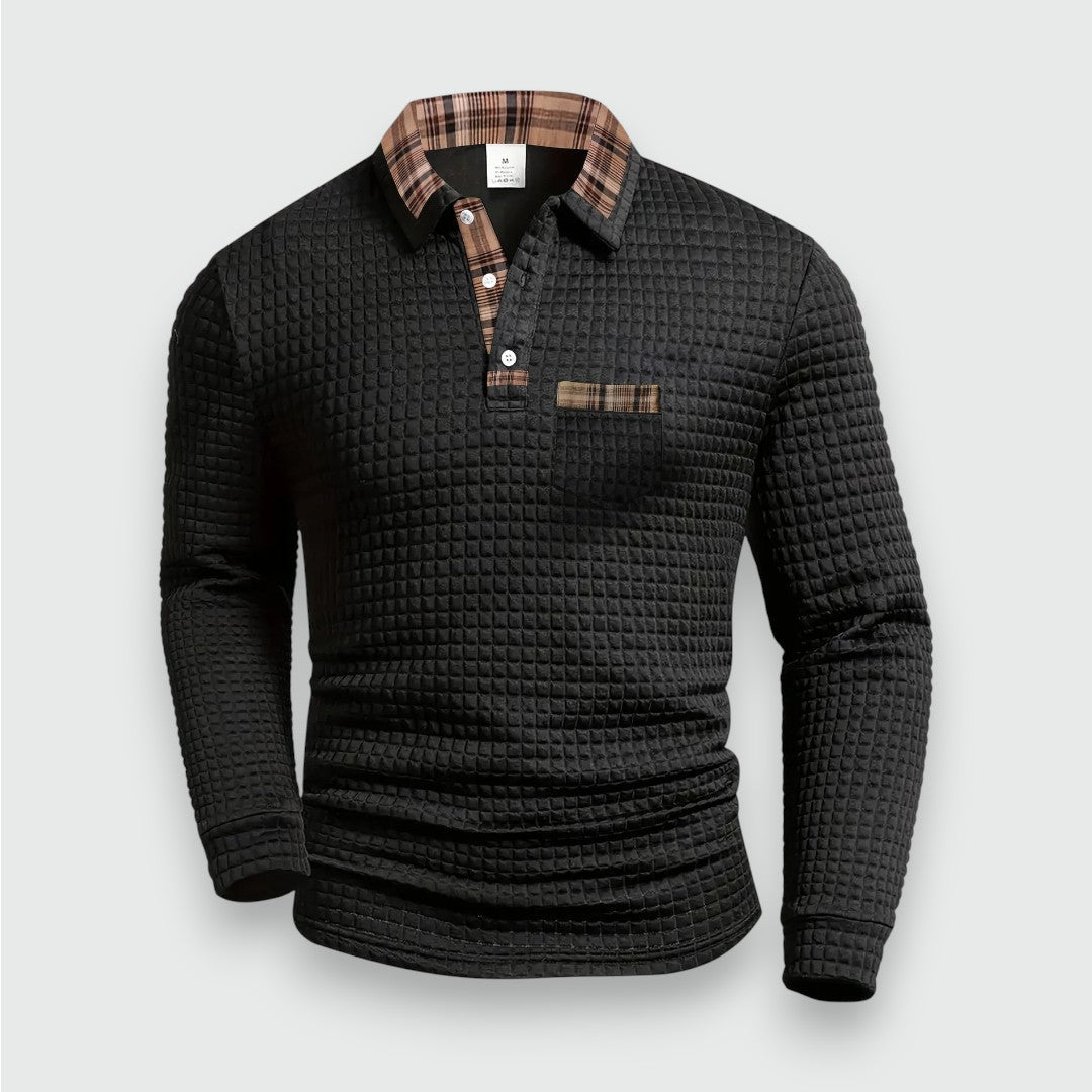 Henrik — Texturované polo tričko
